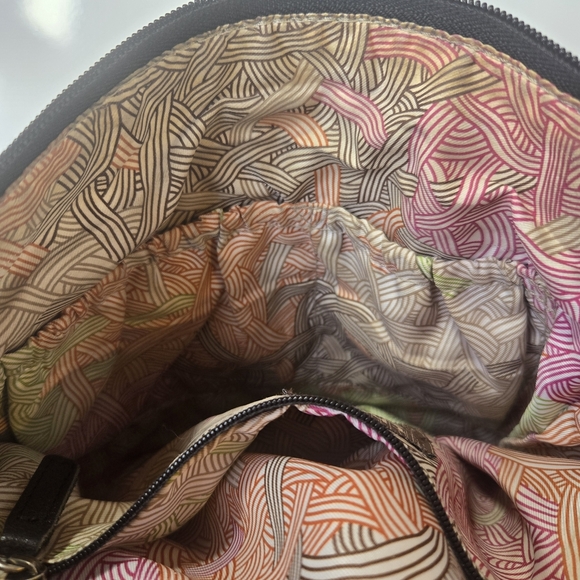 The Sak Leather Crossbody Bag — Brown Black Colorblock, Adjustable Strap - Picture 9 of 12